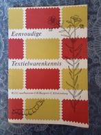 Eenvoudige Textielwarenkennis - Vintage Boek, Ophalen of Verzenden, T/m 1940, Gestempeld