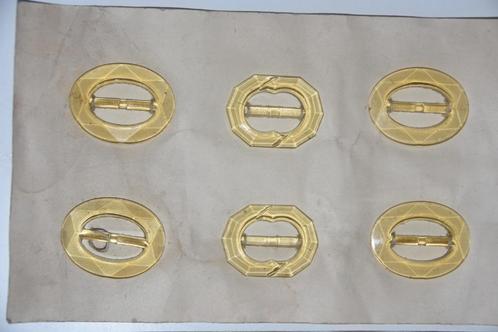 6 Antieke Gespen op kaart, Antiek en Kunst, Antiek | Kleding en Accessoires, Ophalen of Verzenden