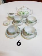 mini servies d,e groen  [6], Antiek en Kunst, Antiek | Servies compleet, Ophalen of Verzenden