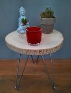 🌸BIJZETTAFEL SALONTAFEL HOUTSCHIJF BOOMSCHIJF MEUBELS HOUT, Ophalen, Nieuw