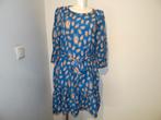 Pom Amsterdam x Katja azuur blauwe jurk Maneki print 42