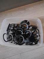 Gordijn ringen, Huis en Inrichting, Stoffering | Gordijnen en Lamellen, Zwart, Ophalen of Verzenden, Zo goed als nieuw, 200 cm of meer