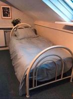 Wit eenpersoons spriraal bed, 90 cm, Eenpersoons, Wit, Ophalen of Verzenden