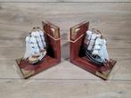 Vintage set zeilschip / driemaster boekensteunen, Antiek en Kunst, Ophalen of Verzenden