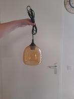 glazen hanglamp craquelé effect, Huis en Inrichting, Lampen | Hanglampen, Ophalen of Verzenden, Zo goed als nieuw, Glas, Minder dan 50 cm