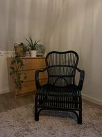 Rotan stoel zwart 2 stuks (1 kopen kan ook), Huis en Inrichting, Stoelen, Ophalen, Twee, Zwart, Riet of Rotan