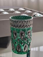 Marokkaanse Theeglazen Zilver/Groen (set 12 stuks), Huis en Inrichting, Keuken | Servies, Nieuw, Glas, Overige stijlen, Glas of Glazen