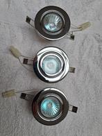 Inbouwspots (3x) voor LED of halogeen-lampen, Huis en Inrichting, Lampen | Spots, Metaal of Aluminium, Nieuw, Ophalen of Verzenden