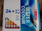 Waterverf set - 24 kleuren x 12 ml, Hobby en Vrije tijd, Schilderen, Ophalen of Verzenden, Nieuw, Waterverf