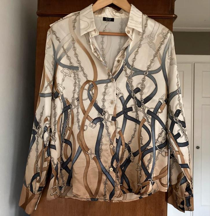 Basler Horsebit Blouse - Maat 42, Kleding | Dames, Blouses en Tunieken, Zo goed als nieuw, Maat 42/44 (L), Beige, Ophalen of Verzenden