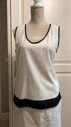 Top Roomwit met zwarte bies Maat L Merk Transfer, Wit, Maat 42/44 (L), Ophalen of Verzenden, Zo goed als nieuw