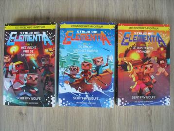 Elementia Minecraft deel 1 2 en 3 Sean Fay Wolfe boeken beschikbaar voor biedingen
