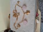 Ketting 60cm rozenkwarts stainles steel, Ophalen of Verzenden, Zo goed als nieuw, Roze