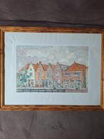 Schilderij Westkolk Spaarndam topgevels, Antiek en Kunst, Ophalen