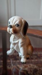 Vintage Hondenbeeldje - Wit, Bruin, Zwart, Antiek en Kunst, Antiek | Keramiek en Aardewerk, Ophalen of Verzenden