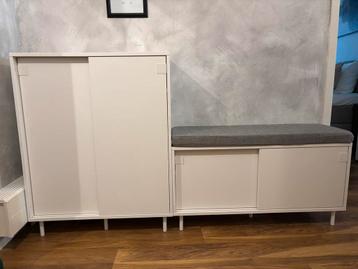 IKEA schoenenkast met bankje en kussen