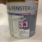 3 in 1 Deuren en Venster Lak Verf Wit Binnen en Buiten 2L, Blauer Engel, Wit, Ophalen of Verzenden, Verf