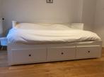 Ikea Hemnes uitschuif bedbank wit, 80x200 / 160x200, Huis en Inrichting, Slaapkamer | Bedden, Ophalen, Verstelbaar, Fris wit, modern