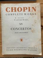 Paderewski Chopin pianoconcerten bladmuziek, Ophalen of Verzenden, Gebruikt, Artiest of Componist, Klassiek