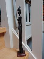 Houten beeld vrouw, art deco, 31 cm, Antiek en Kunst, Ophalen