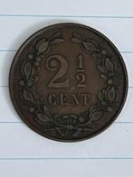 Mooie munt  2,5 cent 1880, Ophalen of Verzenden, Koning Willem III, 1 cent