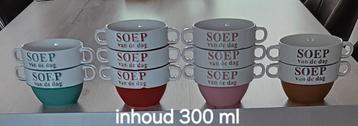 10 Soepkommen 'Soep van de dag' - 300 ml beschikbaar voor biedingen