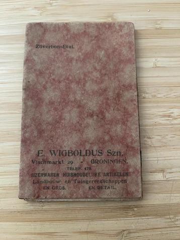 Zilverbon etui E. Wigboldus Groningen jaren 30 beschikbaar voor biedingen