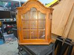 oude vintage vitrinekastje voor aan de muur, Huis en Inrichting, Kasten | Vitrinekasten, Gebruikt, Eikenhout, Minder dan 100 cm