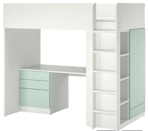 Hoogslaper SMÅSTAD 90x200, Kinderen en Baby's, Kinderkamer | Stapelbedden en Hoogslapers, Zo goed als nieuw, Hoogslaper, Ophalen