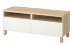 Tv-meubel met lades wit gelazuurd eikeneffect 120x42x48cm, Ophalen, 100 tot 150 cm, Zo goed als nieuw, Minder dan 100 cm