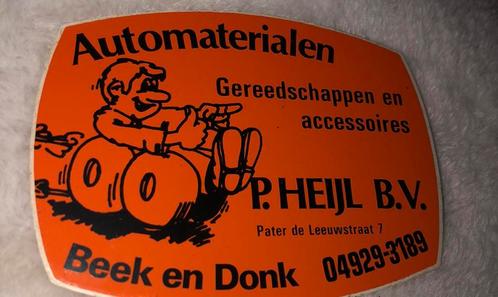 Automaterialen p.Heijl Beek en Donk ~ Sticker ~, Verzamelen, Stickers, Zo goed als nieuw, Overige typen, Ophalen of Verzenden