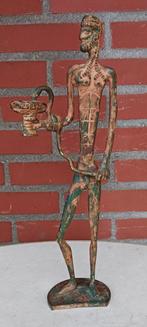 BRONZEN BEELD VAN ASCLEPIUS GRIEKSE GOD GENEESKUNDE 41 CM, Antiek en Kunst, Ophalen of Verzenden