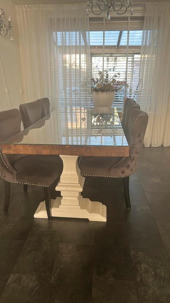 Eettafel met evt.salontafel en stoelen, Huis en Inrichting, Complete inboedels, Ophalen of Verzenden