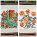 2 schilderijen Tulpen en Rozen
2 x 70 x 70 cm, Antiek en Kunst, Ophalen
