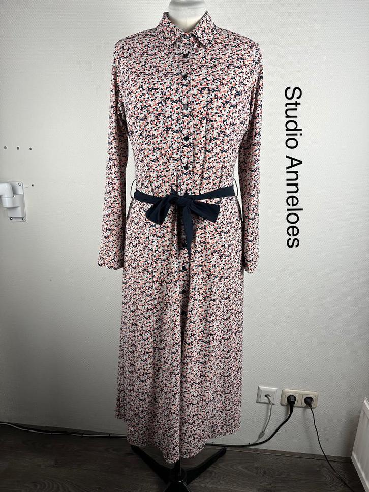 Studio Anneloes Jurk  (mt: 42) 16,2/9215, Kleding | Dames, Jurken, Zo goed als nieuw, Maat 42/44 (L), Blauw, Onder de knie, Ophalen of Verzenden