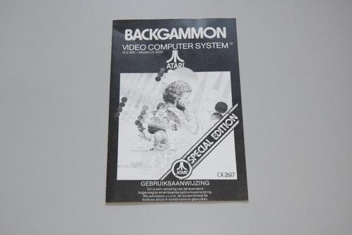 Atari 2600 : Backgammon (alleen Handleiding), Spelcomputers en Games, Games | Atari, Gebruikt, Atari 2600, Ophalen of Verzenden