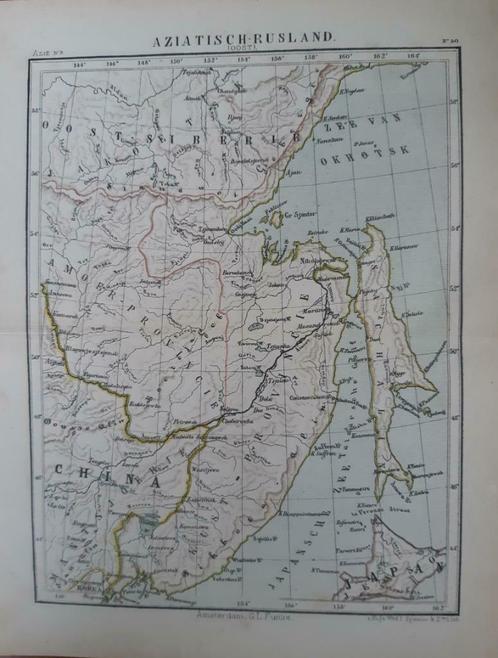 50 / Litho uit 1882 van J. Kuyper Oost Rusland, Antiek en Kunst, Kunst | Litho's en Zeefdrukken, Ophalen of Verzenden