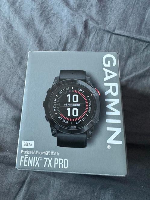 Garmin Fenix 7X Pro Solar – Nieuw in doos, Sieraden, Tassen en Uiterlijk, Sporthorloges, Zo goed als nieuw, Android, Zwart, GPS