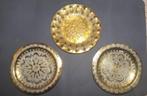 3 koperen wandbordjes, Ophalen of Verzenden