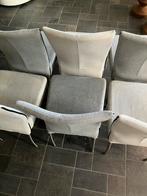 6 eetkamerstoelen in 2 kleuren grijs, Huis en Inrichting, Stoelen, Ophalen, Gebruikt, Vijf, Zes of meer stoelen, Stof
