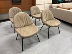 4 Nieuw Jess Design Curtis eetkamerstoelen Leer Stone Stoel