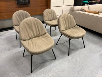 4 Nieuw Jess Design Curtis eetkamerstoelen Leer Stone Stoel beschikbaar voor biedingen