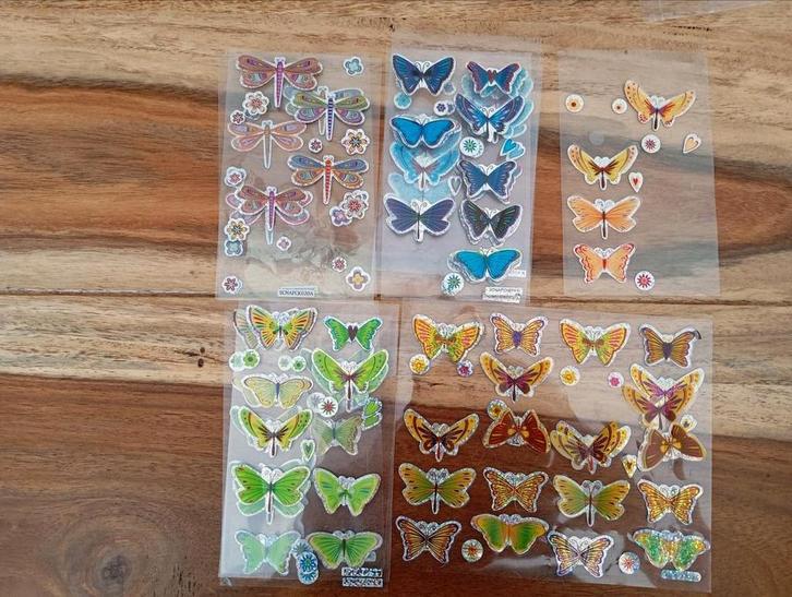 Vlinderstickers 3D, Hobby en Vrije tijd, Kaarten | Zelf maken, Nieuw, Overige typen, Natuur, Ophalen of Verzenden