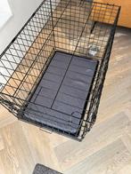 Bench zwart met nieuw orthopedisch kussen 76x48x55 cm, Dieren en Toebehoren, Ophalen, Gebruikt, Hondenhok, Minder dan 65 cm