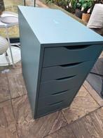 Ikea alex ladeblok ladekast blauw / groen, Huis en Inrichting, Ophalen, Minder dan 50 cm, 5 laden of meer, Zo goed als nieuw