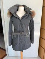 Sluis Leder winterjas met leren details, Maat 38/40 (M), Sluis leder, Ophalen of Verzenden, Grijs