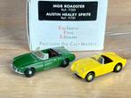 EFE  MGB Roadster groen & Austin Healey Sprite geel 1:76 MIB, Ophalen of Verzenden, Zo goed als nieuw, Auto