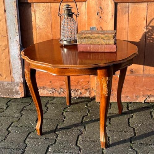 Salontafel Queen Ann rond diameter 60 cm origineel bijzet, Antiek en Kunst, Antiek | Meubels | Tafels, Ophalen