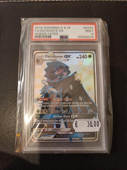 Decidueye GX SV47/SV94 Hidden Fates - Pokemon Kaart - PSA 9, Hobby en Vrije tijd, Verzamelkaartspellen | Pokémon, Zo goed als nieuw