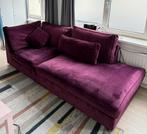 Paarse velours loungebank, Huis en Inrichting, Banken | Sofa's en Chaises Longues, Ophalen, 100 tot 125 cm, Driepersoons, Zo goed als nieuw